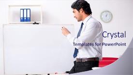  Presentation with financial report - Presentation theme having front of white board background and a  colored foreground