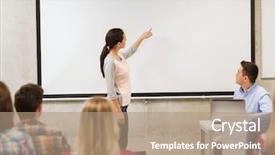  Presentation with high technology - Presentation having front of white board background and a coral colored foreground