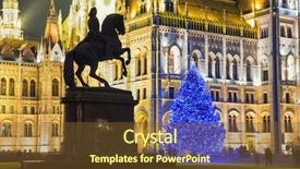  Presentation with parliament - Cool new slide deck with front off parliament building backdrop and a tawny brown colored foreground