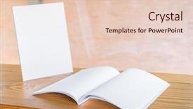  Presentation with blank old book - Amazing slides having front office - blank catalog magazines book mock backdrop and a lemonade colored foreground