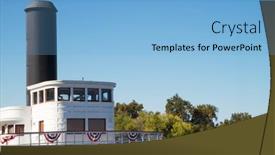  Presentation with boat river - Amazing PPT layouts having front-or-forward-deck backdrop and a light blue colored foreground