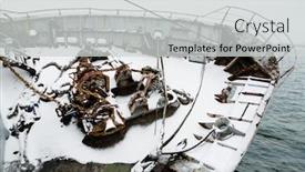  Presentation with environmental pollution - Cool new slides with front-part-of-a-fishing backdrop and a light gray colored foreground