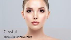  Presentation with skin care - Slide set consisting of front-portrait-of-a-white background and a lemonade colored foreground