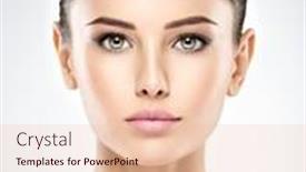  Presentation with beautiful skin - Slide set enhanced with front-portrait-of-beautiful-woman background and a lemonade colored foreground