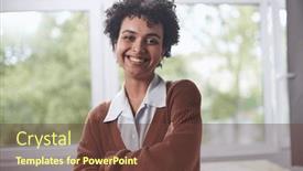  Presentation with front office - PPT layouts having front-portrait-of-pretty-young background and a tawny brown colored foreground