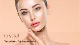  Presentation with skin care - Audience pleasing slide deck consisting of front-portrait-of-the-woman backdrop and a lemonade colored foreground