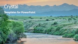  Presentation with rocky mountains - Beautiful PPT layouts featuring front range of rocky mountain backdrop and a teal colored foreground