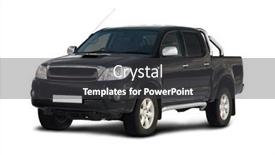  Presentation with truck - Beautiful presentation theme featuring front-side-view-of-pick backdrop and a  colored foreground