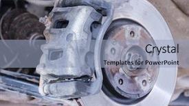  Presentation with suspension - Theme with front suspension of a car background and a light blue colored foreground