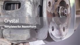  Presentation with suspension - Theme featuring front suspension of a car background and a gray colored foreground