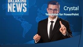  Presentation with breaking news - Cool new theme with front telling breaking news backdrop and a ocean colored foreground