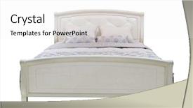  Presentation with double blessing - Beautiful presentation theme featuring front view - double bed isolated backdrop and a white colored foreground