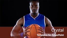  Presentation with team player - Presentation theme consisting of front-view-close-up background and a tawny brown colored foreground