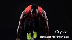  Presentation with runner - Cool new slides with front-view-close-up backdrop and a black colored foreground