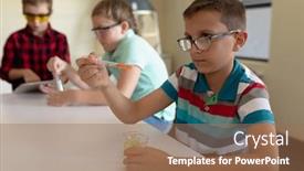  Presentation with classmates - Slide deck having front-view-close-up background and a coral colored foreground