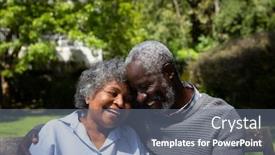  Presentation with home garden - Theme enhanced with front-view-close-up background and a gray colored foreground