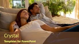  Presentation with living room - Theme having front-view-close-up background and a tawny brown colored foreground