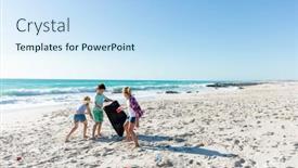  Presentation with siblings - Theme enhanced with front-view-distant-of-caucasian background and a  colored foreground