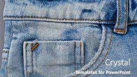  Presentation with jeans denim - Presentation theme enhanced with front-view-jeans-denim-texture background and a gray colored foreground