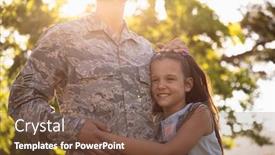  Presentation with home garden - Slide set featuring front-view-mid-section background and a tawny brown colored foreground