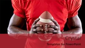  Presentation with team player - Slide deck consisting of front-view-mid-section background and a red colored foreground