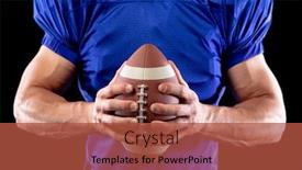  Presentation with team player - Colorful presentation design enhanced with front-view-mid-section backdrop and a red colored foreground