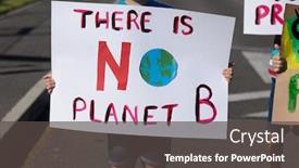  Presentation with slogan - Cool new slides with front-view-mid-section backdrop and a dark gray colored foreground