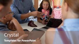  Presentation with human organs - Theme having front-view-mid-section background and a violet colored foreground