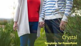  Presentation with home garden - Theme consisting of front-view-mid-section background and a tawny brown colored foreground