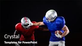  Presentation with team player - Slide set having front-view-of-a-caucasian background and a black colored foreground