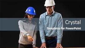  Presentation with mixed reality - PPT layouts having front-view-of-a-caucasian background and a ocean colored foreground