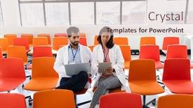  Presentation with lab coats - Amazing slide deck having front-view-of-a-caucasian backdrop and a lemonade colored foreground