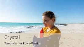  Presentation with american flag - PPT theme consisting of front-view-of-a-caucasian background and a  colored foreground