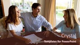  Presentation with home documents - Presentation featuring front-view-of-a-caucasian background and a tawny brown colored foreground