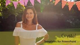  Presentation with garden - PPT layouts having front-view-of-a-caucasian background and a gold colored foreground