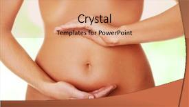  Presentation with circle - Slide set enhanced with belly closeup and hands form background and a coral colored foreground