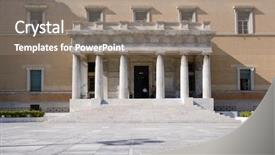  Presentation with greek - Slides with front view of a greek background and a gray colored foreground