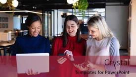  Presentation with ethnic group - Colorful PPT layouts enhanced with front-view-of-a-group backdrop and a violet colored foreground