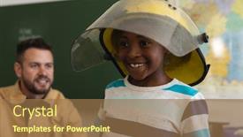  Presentation with firefight - Audience pleasing PPT theme consisting of front-view-of-a-happy backdrop and a coral colored foreground