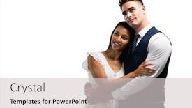  Presentation with white wedding - Slides featuring front-view-of-a-happy background and a light gray colored foreground