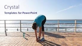  Presentation with sunny sky - Presentation design having front-view-of-a-mature background and a sky blue colored foreground