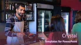  Presentation with credit card - Cool new slides with front-view-of-a-mixed backdrop and a tawny brown colored foreground