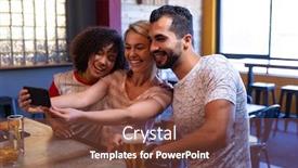  Presentation with pub - Theme enhanced with front-view-of-a-mixed background and a tawny brown colored foreground