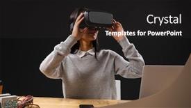  Presentation with mixed reality - Beautiful PPT layouts featuring front-view-of-a-mixed backdrop and a dark gray colored foreground