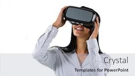  Presentation with mixed reality - Slides having front-view-of-a-mixed background and a light gray colored foreground