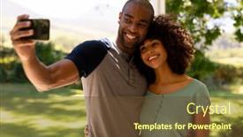  Presentation with race - Slides with front-view-of-a-mixed background and a  colored foreground