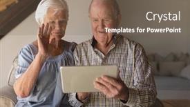  Presentation with digital self - Colorful theme enhanced with front-view-of-a-senior backdrop and a violet colored foreground