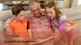  Presentation with senior living - Beautiful theme featuring front-view-of-a-senior backdrop and a red colored foreground