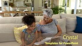  Presentation with senior living - Beautiful presentation design featuring front-view-of-a-senior backdrop and a tawny brown colored foreground