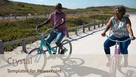  Presentation with senior couple - PPT layouts featuring front-view-of-a-senior background and a lemonade colored foreground